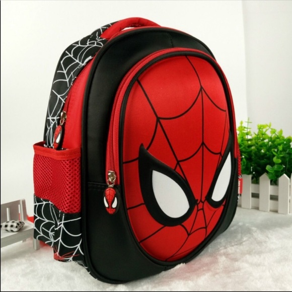 Spiderman Accessories - 3D Spider-Man Cartoon School Boys Backpack